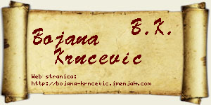 Bojana Krnčević vizit kartica